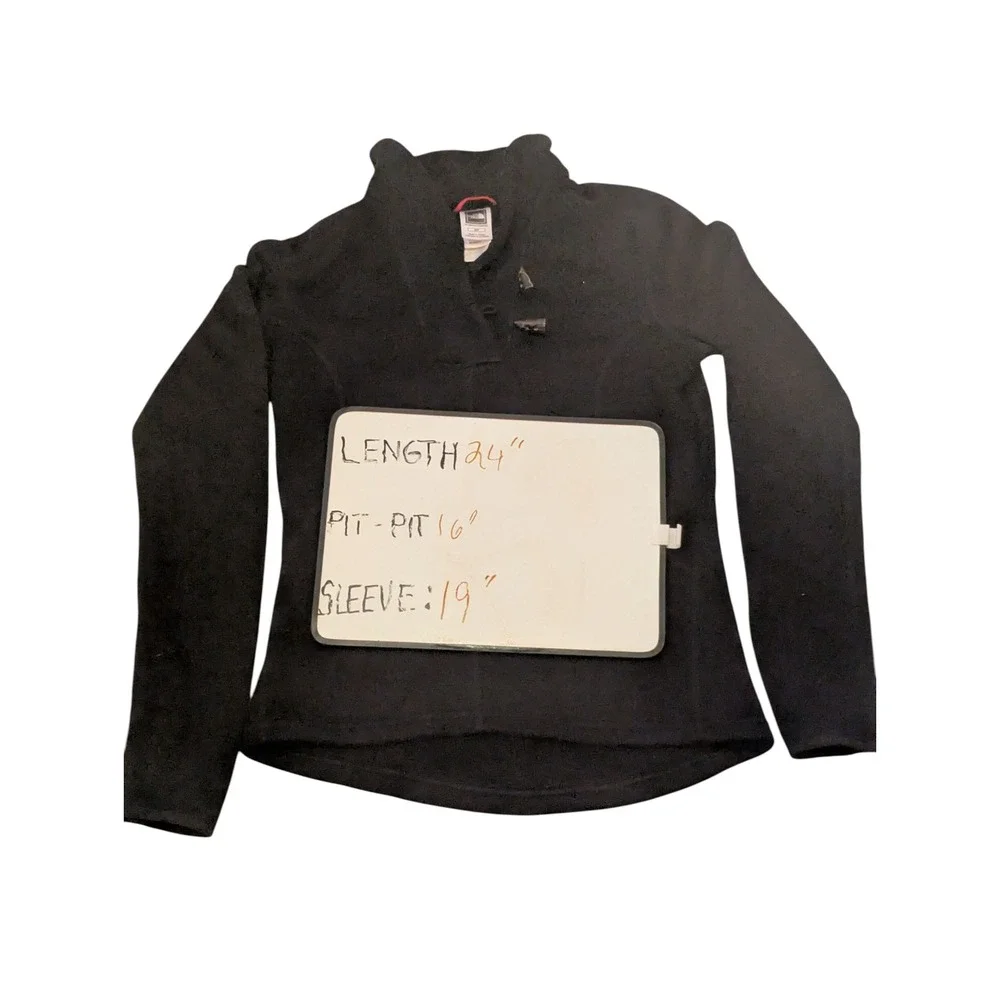 The‎ North Face Fleece Pullover Snap Mock Neck Soft Lightweight Black S - Picture 6 of 13